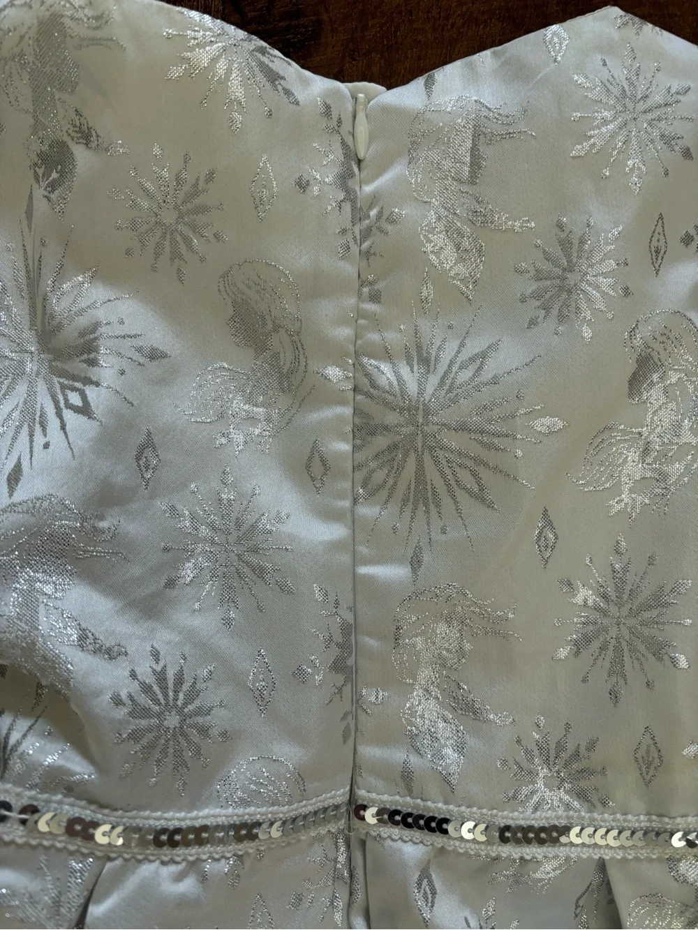 Disney frozen dress costume white silver Sz 4 toddler sequin NWT NEW